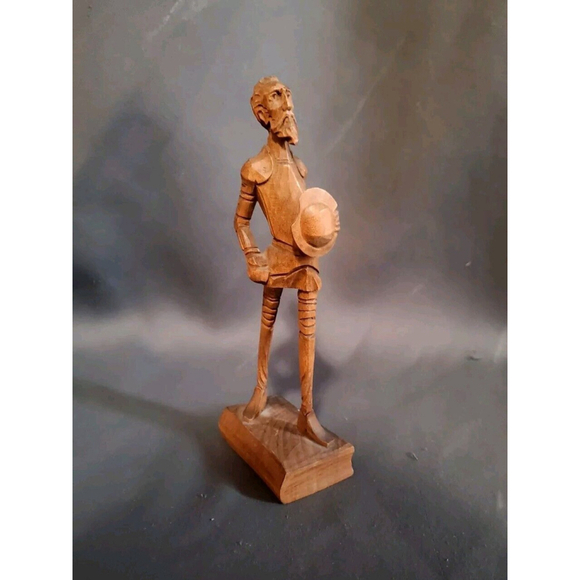 Other - Vintage Spanish Wood Handcarved Gentleman Sculpture Figurine Don Quixote